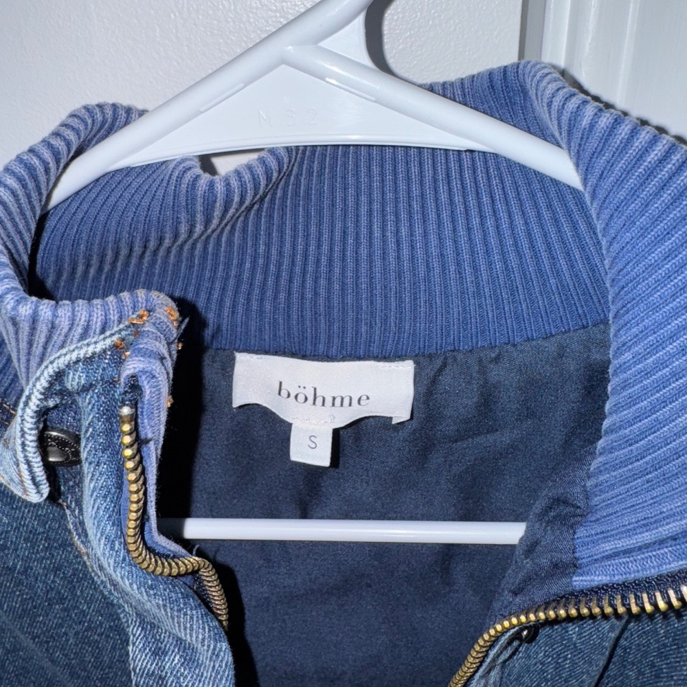 Bohme Denim Bomber Jacket Small EUC - Picture 2 of 4
